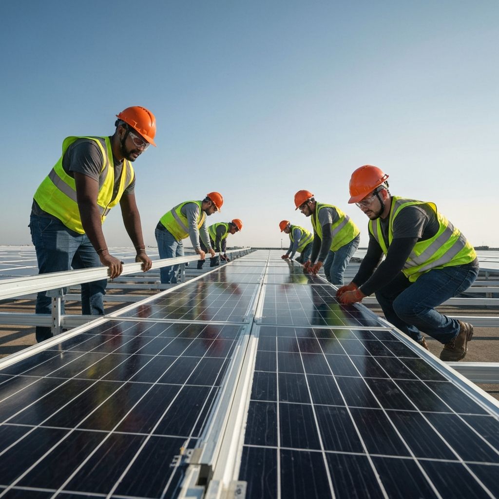 Professional solar installation